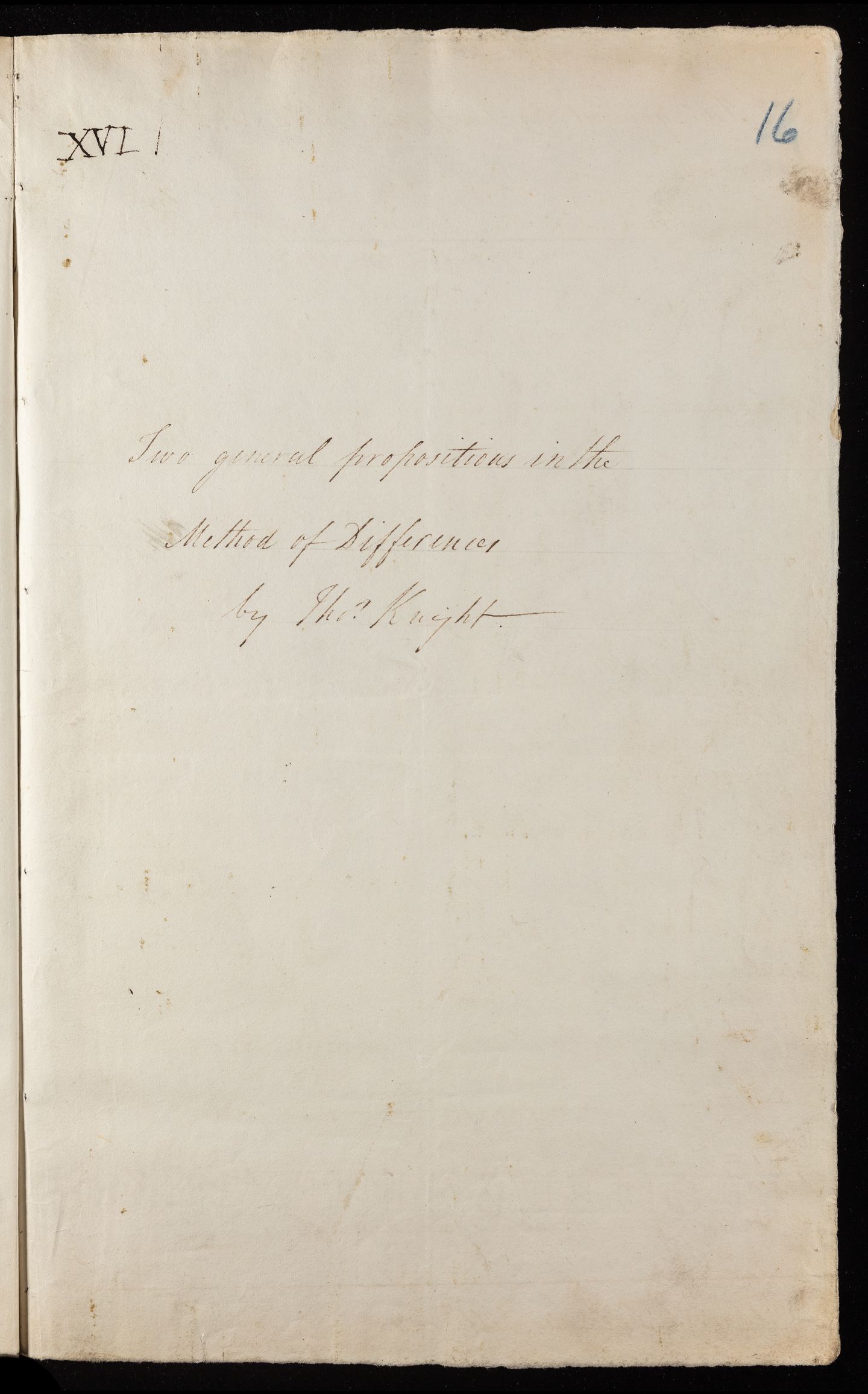 Paper Two General Propositions In The Method Of Differences By Paper two general propositions in the method of differences by